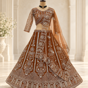 Premium Kasturi Silk Designer Lehenga Choli with Heavy Pearl and Sequins Work